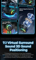 RGB Cool Lighting Wired Earphones Low Latency Headphones with Mic Breathable Comfortable Earbuds Surround Sound Effects for Game