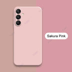 Original Square Liquid Silicone Phone Case for Samsung Galaxy A26 A36 A56 5G 360 Soft Protective Anti-drop Shockproof Back Cover
