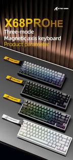 ATTACK SHARK X68HE X68PRO HE Magnetic Axis Gaming Keyboard Wired 8K Return Rate 5000mAh Battery Web Driver PBT Keycaps Esports