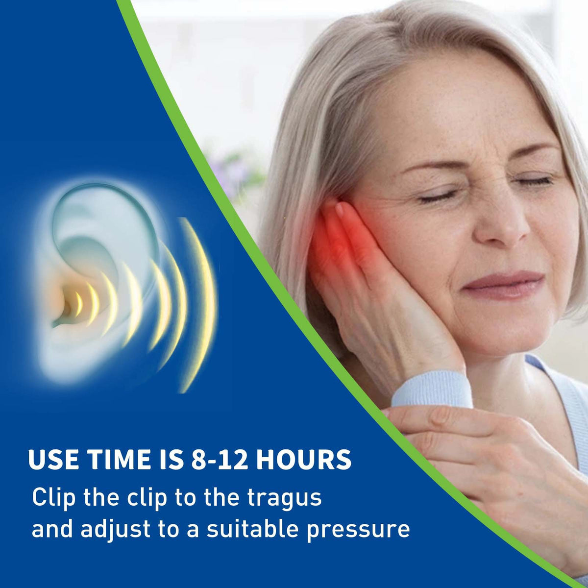 Tinnitus Relief Ear Clip Treat Ringing Relieve Pain Dizziness Otitis Improve Hearing Calming Ear Set Pressure Portable Ear Tools