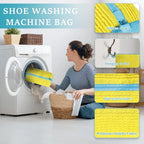 1/2/4PCS Shoe Washing Machine Bag with Liquid Shoe Brush Set Durable Laundry Shoe Bag and Soft Bristle Clean Brush for All Shoes