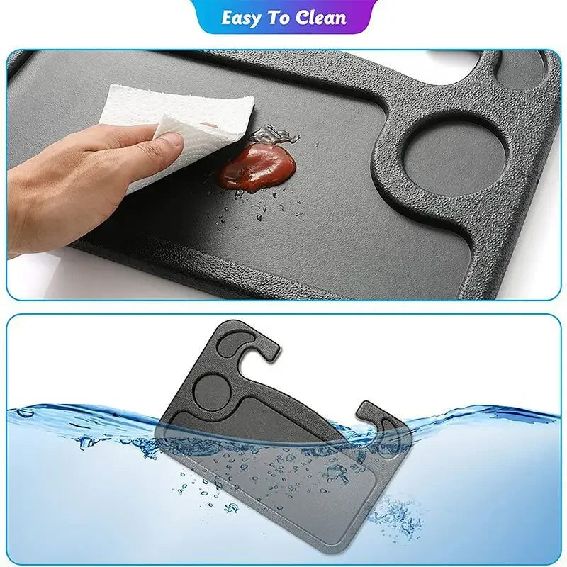 Car Steering Wheel Dining Table Tray Car Table Car Multi-functional Dinner Plate Steering Wheel Rack Plastic Card Table
