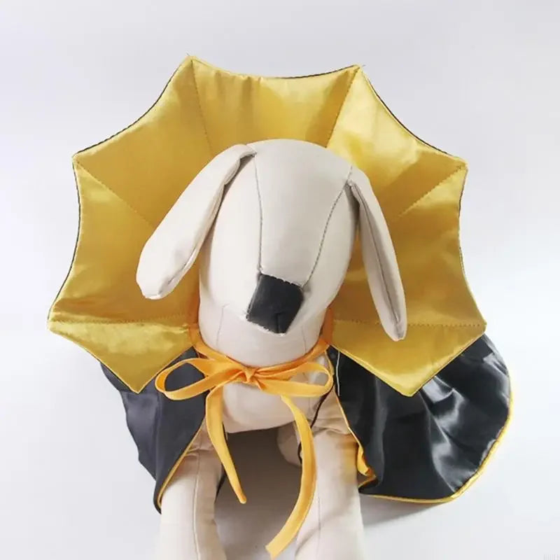 Halloween Pet Costume Cloak with Easy to Wear Laceup Tied Design Comfortable Polyester Dog Cosplay Outfit for Parties 87HA