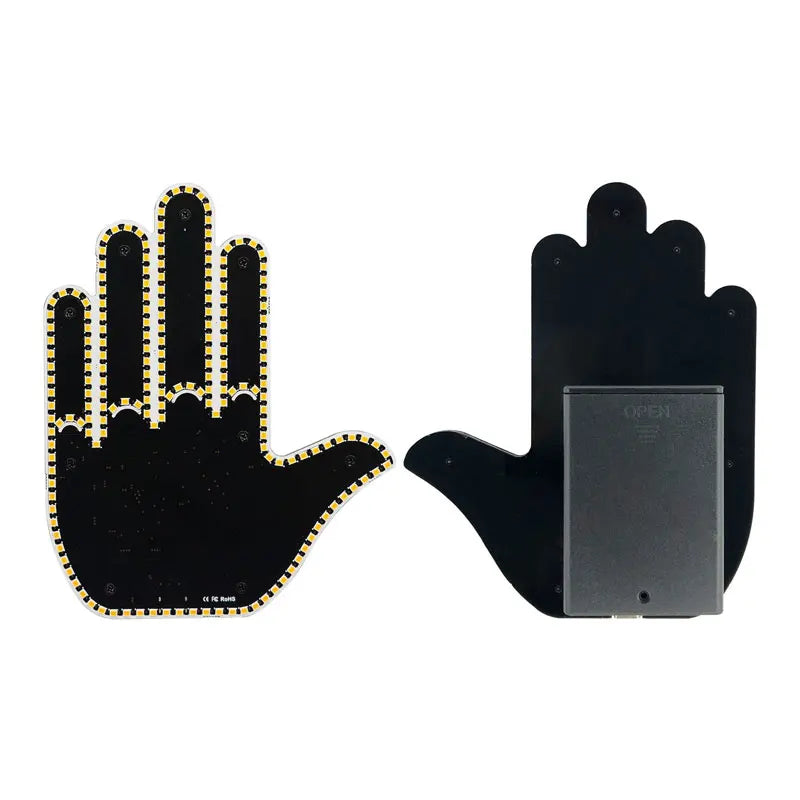 Car Gesture Light with Remote Control – Funny LED Palm Light for Road Rage Reactions