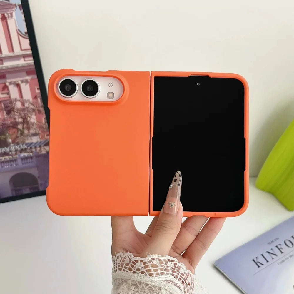 for iPhone Duo Slim Thin Matte PC Folding Phone Case for iPhone Duo Solid Color Soft Touch Shockproof Back Cover Capa