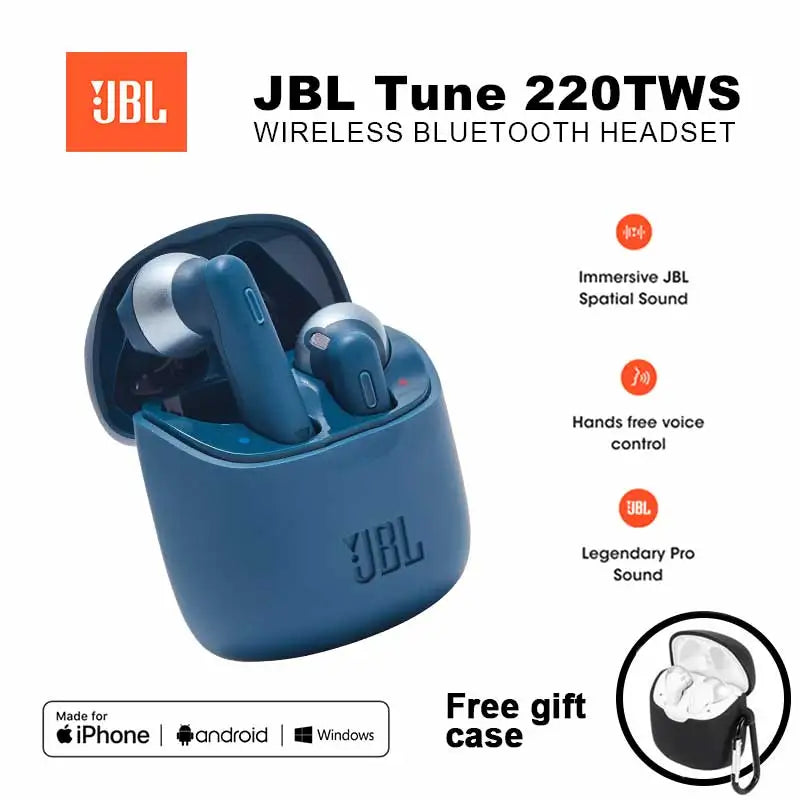 JBL Tune 220TWS True Wireless Bluetooth Earbuds with Bass Sound and Mic