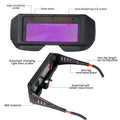 Solar Powered Welding Helmet Auto Darkening Welding Goggles LCD Welder Glasses for TIG MIG MMA Plasma Welder Glasses