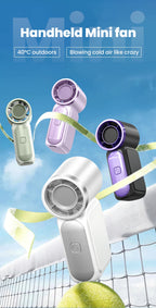 Portable Handheld Mini Fan 5 Speed Adjust Type c Rechargeable Fan Digital Display Desktop Fan Outdoor