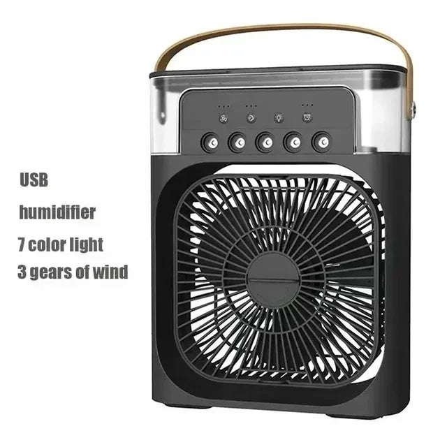 Mini Air Cooler Fan 3-in-1 – Fan, Humidifier & LED Light