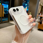 Solid Color Skin Feel Hinge Protection Case For iPhone Duo 18Duo 18 Fold Shockproof Folding Phone Cover