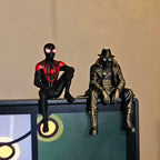 Spider Man Venom Batman Sitting Posture Anime Figure Statue Statue Collection Model Toy Car Desktop Ornament Collect Toy Gift