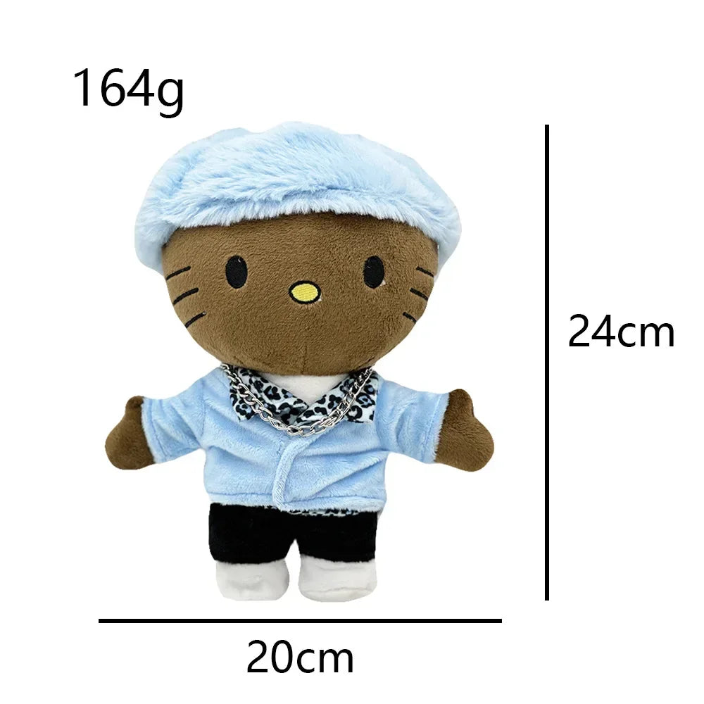 Multiple Styles Cute Cat Eminem XXXTentacion Frank Ocean Plush Toy Doll with Clothes Stuffed Soft Plush Toys Fans Collect Gift