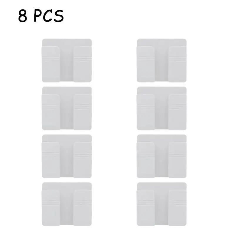 Punch Free Wall Mounted Remote Control Holder Phone Charging Organizer