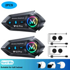 Y20 Pro Motorcycle Helmet Headset Bluetooth 500M Intercom FM Radio Hands-free Call Waterproof Mixing Music Sharing Interphone
