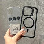 Luxury Magnetic Shockproof Phone Case For iPhone 16 15 14 13 12 17 18 Pro Max For Magsafe Funda Stand Glass Lens Protector Cover