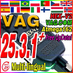 2026 Newest V26.9 VCD'S V25.3 VAG/COMScanner Tools Atmega162 Scanne Diagnostic Cable HEX V2 OBD Tools FOR V-W/AU-DI/Skoda/Seat