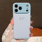 Personalized Luxury Customized Name 3D DIY Hot Engrave Faux Leather Phone Case For IPhone18 17 16 15 14 13 Pro Max Plus Air