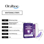 Purple Teeth Whitening Strips 30 Minutes Oral Cleaning Removal Gel Improve Dental Yellowing Oral Care, for With Shade