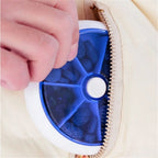 Simple Rotating Seven-grid Pill Box 7 Day Weekly Pill Box Plastic Sealed Travel Pill Case Granule Storage