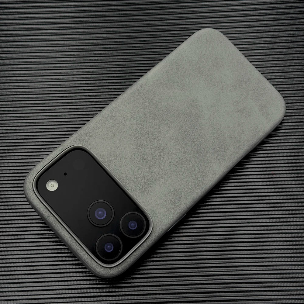 Luxury Leather Retra Case For iPhone 18 17 16 15 14 13 Pro Max 17Pro IPhone17 ProMax Matte Smooth As Skin Touch Feeling Cover