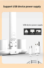 LED Desk Lamp USB Dimmable Touch Foldable Table Lamp with Calendar Temperature Clock Night Light for Study Reading Lamp