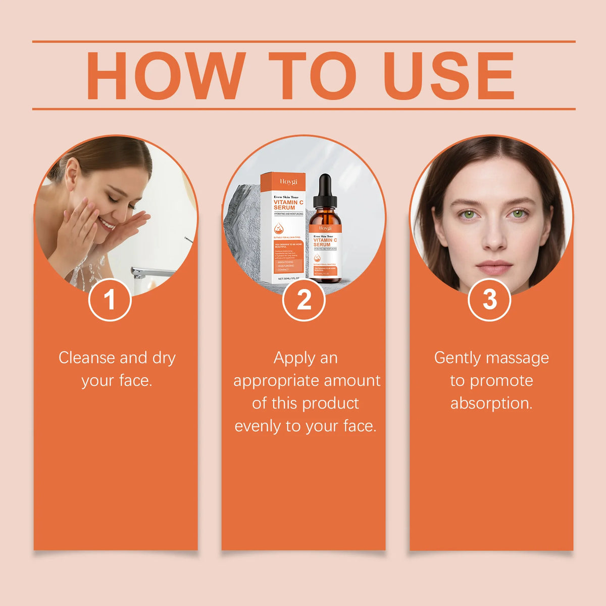 Vitamin C Serum for Face Hyaluronic Acid Brightening Dark Spot Corrector Anti Aging Face Oil Aloe Vera Daily Glow Skin Care 30ml