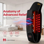 Electric 660-850nm Red Light Heating Neck Belt Neck Pain Relief Anti-fatigue Neck Vibration Massage Pad