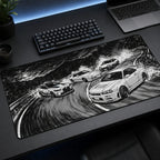 Black And White Drift Cars Mouse Pad Gamer XL HD Home Large New Mousepad XXL keyboard pad Carpet Gaming laptop Desktop Mouse Pad