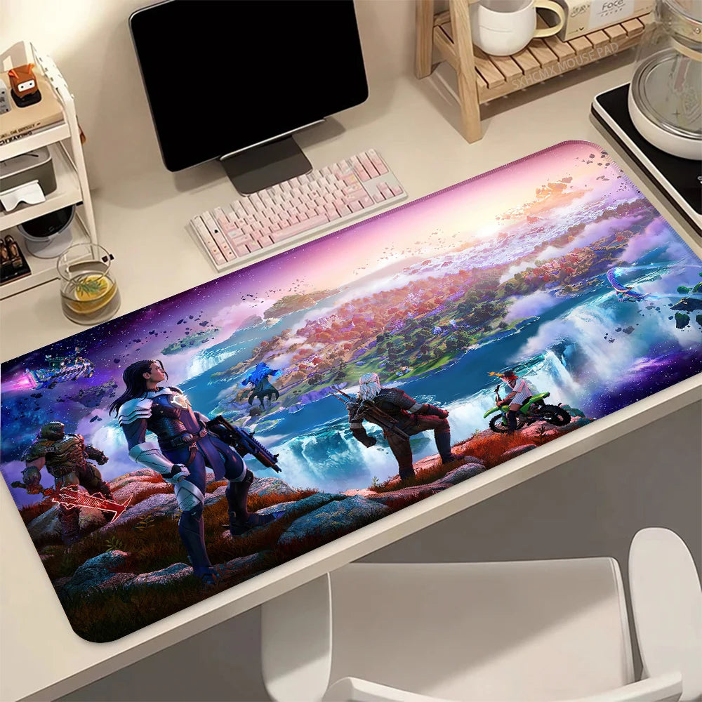Gaming Mouse Pad F-Fortnite Anime Mousepad Deskmat Computer Accessories HD Desk Mat Mats Gamer Mause Office Offices Pc Desktop