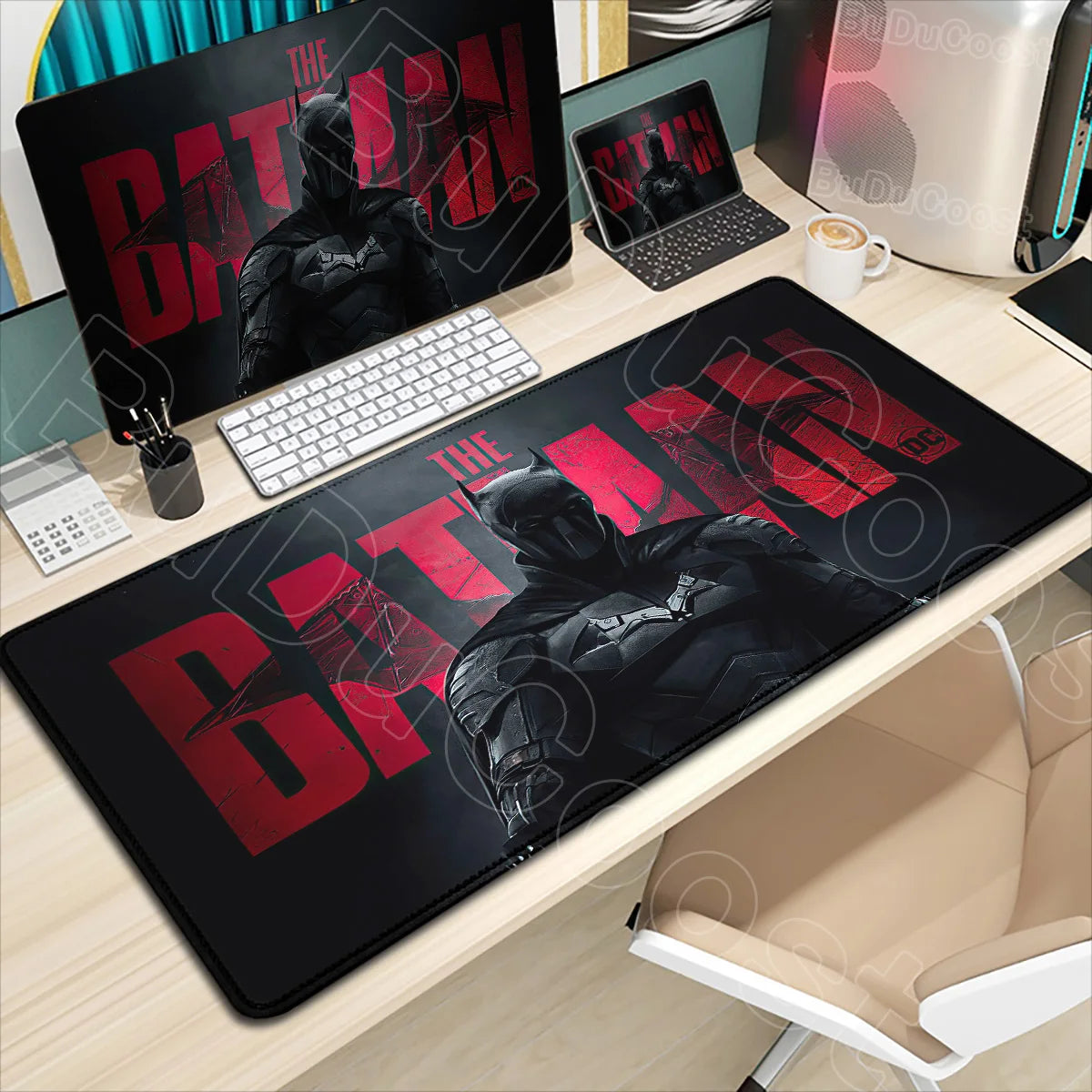 B-Batman Mouse Pad HD Large Gaming Non-slip Rubber Keyboard Desk Mat Office Laptop Computer Pc Gamer Cabinet Mousepad Xxl Carpet