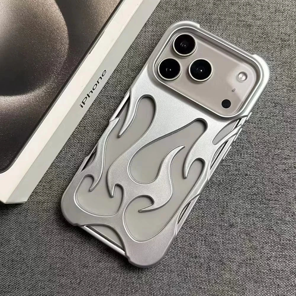 Flame Pattern Anti Drop TPU Phone Case for iPhone 17 16 15 14 Pro Max