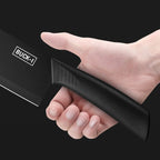 Kitchen knife set, including cleaver, chef's knife, and fruit knife, with knife block, suitable for peeling meat and vegetables