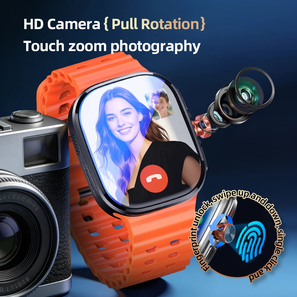 M99 Mini New Package 2.29inch Amoled Smartwatch 5G LTE Android Smart Watch With Rotary Camera GPS WIFI Sim Card Slot 2100Mah