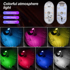1 PC Multi Color Car Light Wireless LED Touch Light Roof Light Sensor Read Lamp Mini USB Charging Light Car Interior Accessories