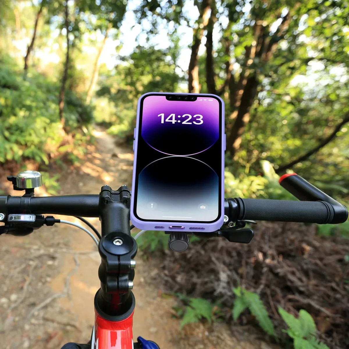 1set Motorcycle, Bicycle Handle, Mobile Phone Holder, Detachable 360 ° Rotating Shock-absorbing Mobile Phone Holder