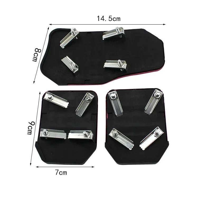 New 2Pcs/3Pcs/set Universal Non-Slip Aluminum Manual Transmission Car Pedal Cover Set Kit Pedali Red/Blue/Silver Car Accessories