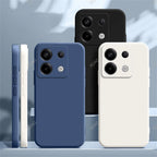 Original Square Liquid Silicone Phone Case for Xiaomi Poco X6 PocoX6 Pro 5G Lens Protection Soft Couples Cover Thin Fundas Coque