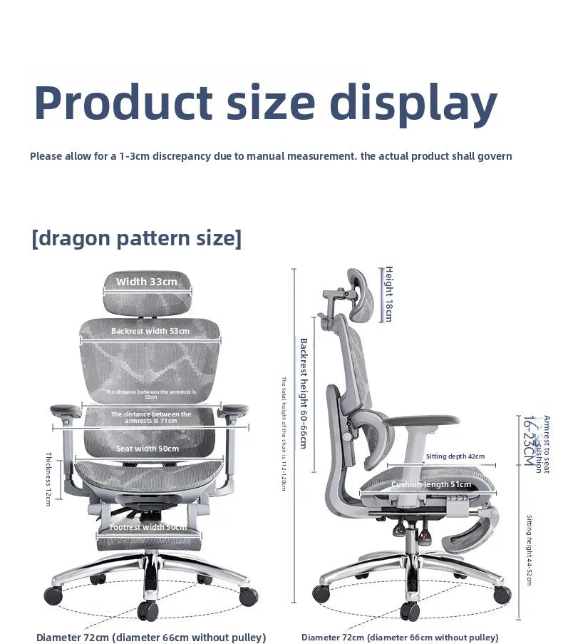 Stable Durable Ergonomic chair, computer chair, office chair, reclining dual-purpose office rotating chair, e-sports chair