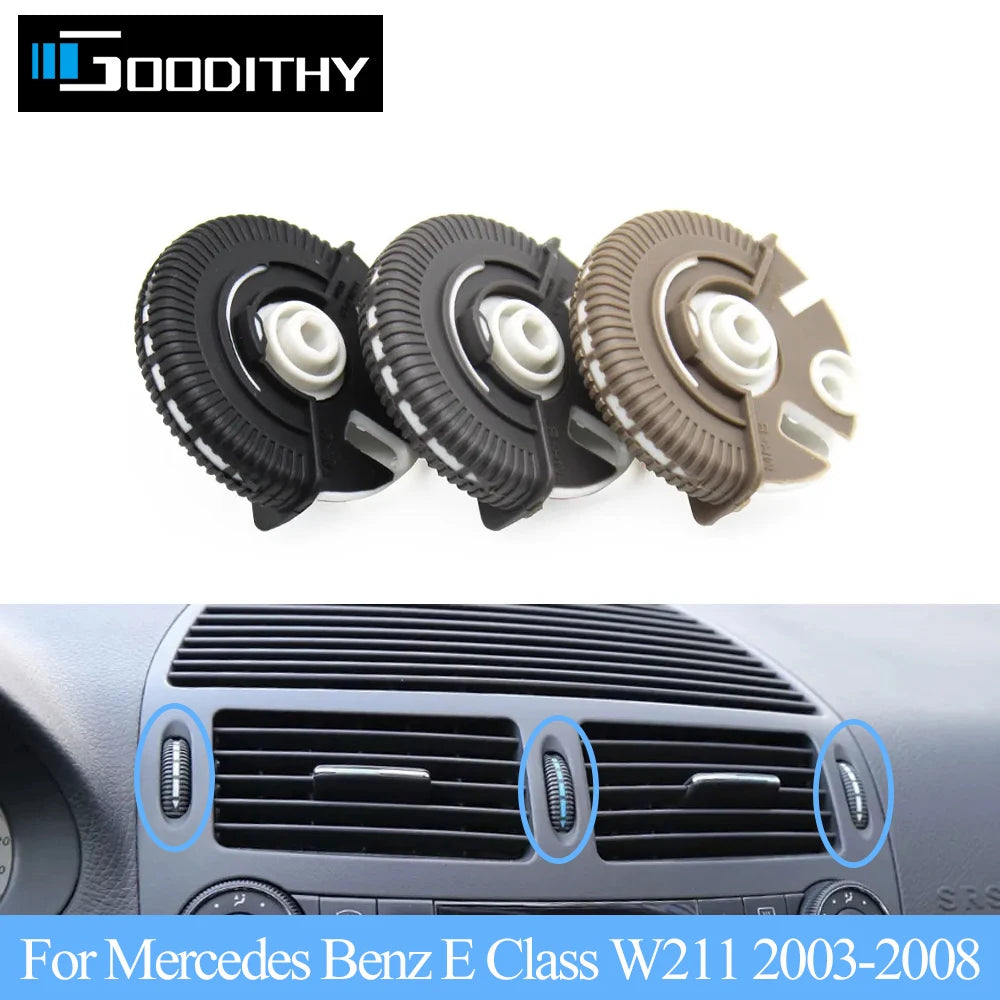 2/3PCS Set Car Front Air Conditioning AC Vent Rolling Wheel For Mercedes BENZ E Class W211 E200 E300 E230 E260 E280 2003-2008