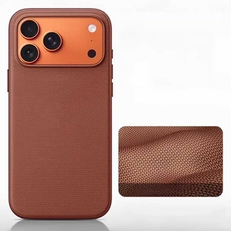 Original Technology Woven Magnetic Case For iPhone 18 17 16 15 14 13 Pro Max Fundas For Magsafe Wireless Charger Official Cover