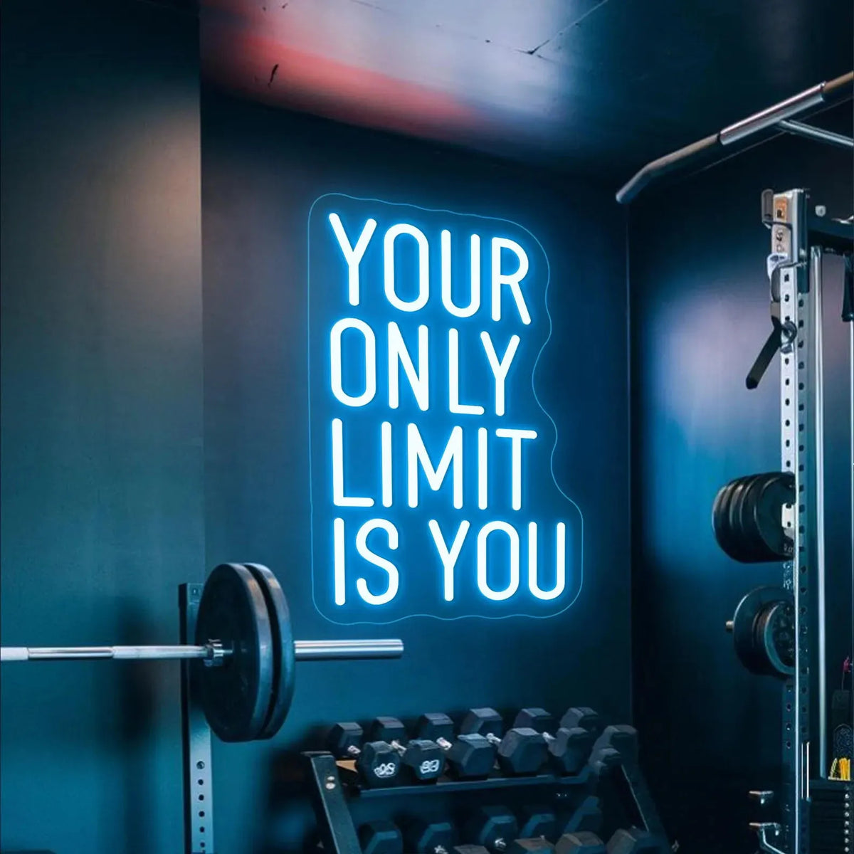 Your Only Limit Is You Neon Sign,Home Gym LED Neon,Motivational Quotes Fitness Sign,Office Classroom Wall Decor,Gym Lover Gift