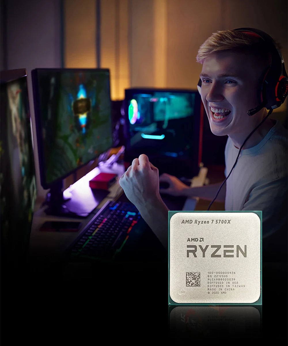 AMD R7 5700x 4.6GHz 8-Core 16-Thread New Ryzen 7 5700x Gaming CPU Processor 7NM L3=32M 100-000000926 Socket AM4 DDR4 but no without fan