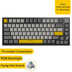 AJAZZ AK820/Pro Wireless Mechanical Keyboard Bluetooth 5.1 2.4G USB-C Wired Hot Swappable RGB Gaming Keyboard Gasket Mount with