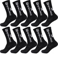 10Pairs Men Women Non Slip Grip Socks Tailored for Soccer Cycling Hiking Shockproof and Elastic