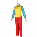 Joker Cosplay Costume Set - Joaquin Phoenix Arthur Fleck Clown Red Dipped Outfit with Green Wig - Personalized Uniform Ensemble