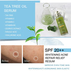 AILKE Tea Tree Oil Serum for Face and Body, Brightening, Moisturizing, Anti Acne Essence, With Vitamin E & Vitamin B3, 100ml