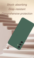 Luxury Square Liquid Silicone Cover for Samsung Galaxy A34 A54 5G SamsungA34 SamsungA54 360 Soft Protective Armor Case Coque Bag