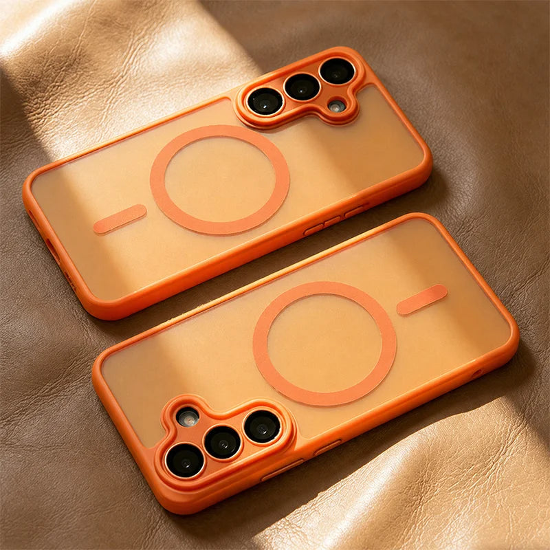 Luxury For Magsafe Magnetic Phone Case For Samsung Galaxy A57 A37 A56 A36 A16 A17 A26 S26 Ultra S25FE S24 Lens Protection Cover