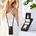 Shoulder Lanyard Leather Card Wallet Case For Samsung Galaxy S25 S24 S26 Ultra S23 S22Plus A57 A37 A17 A36 A56 Stand Phone Cover
