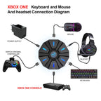 RGB Backlit Gaming Keyboard And Mouse Combo One-Handed Keypad with 3200 DPI Mouse Game Converter for PS4 Xbox Nintendo Switch